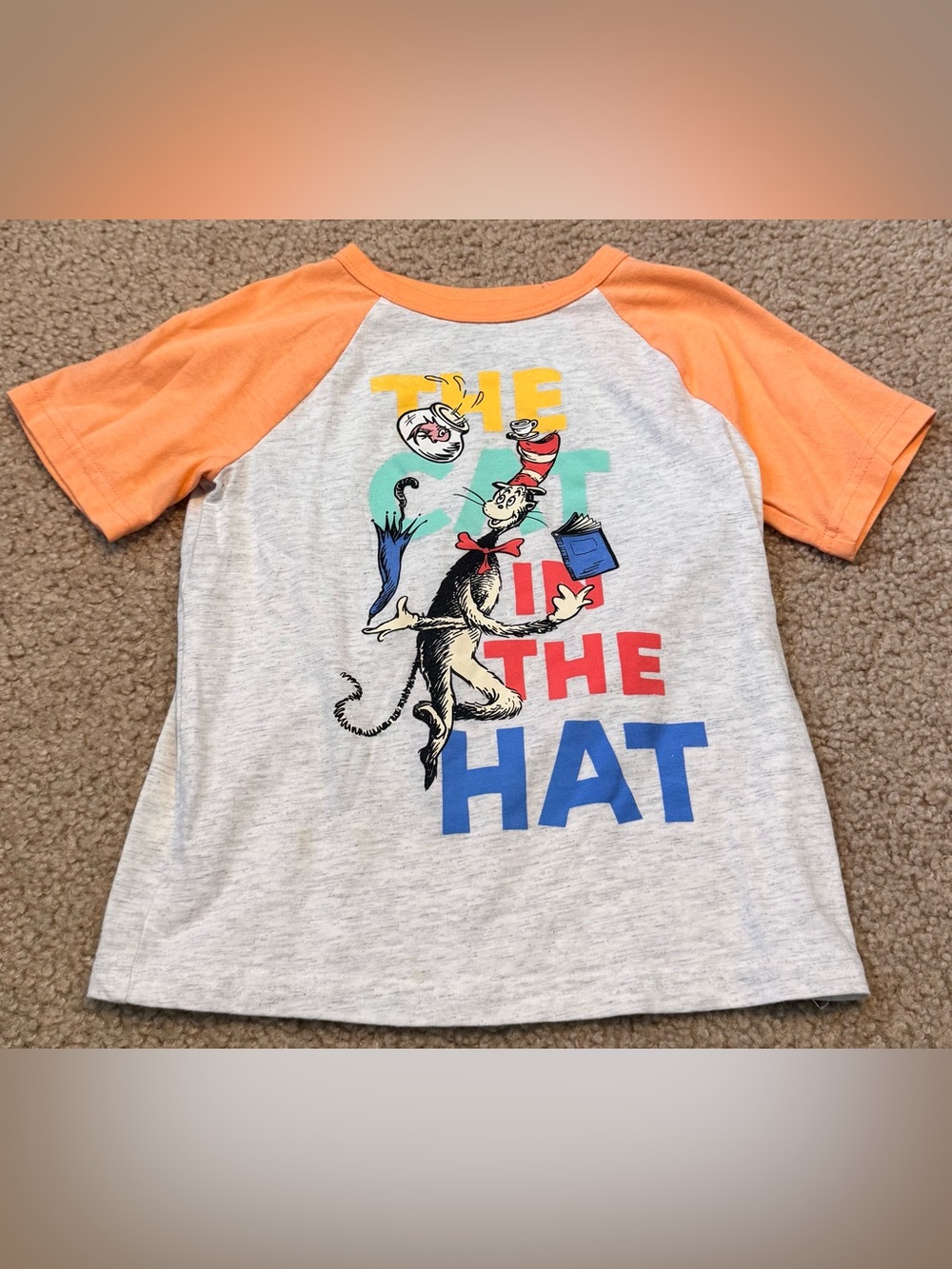 jumping beans Orange-Sleeve Cat in the Hat Graphic Tee